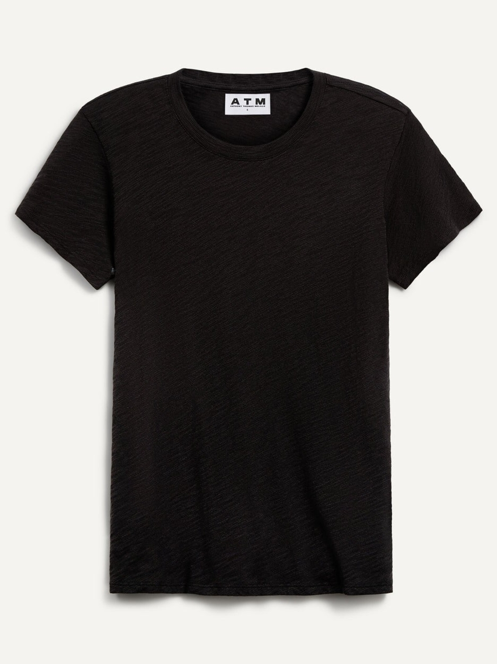 SLUB JERSEY SCHOOLBOY CREW NECK TEE (M)